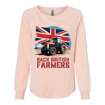 Back British Farmers Uk Farmers Protest Womens California Wash Sweatshirt