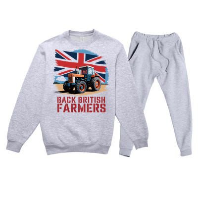 Back British Farmers Uk Farmers Protest Premium Crewneck Sweatsuit Set