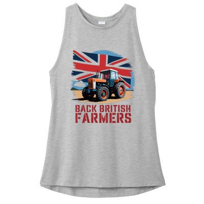 Back British Farmers Uk Farmers Protest Ladies PosiCharge Tri-Blend Wicking Tank