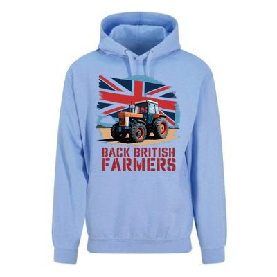 Back British Farmers Uk Farmers Protest Unisex Surf Hoodie