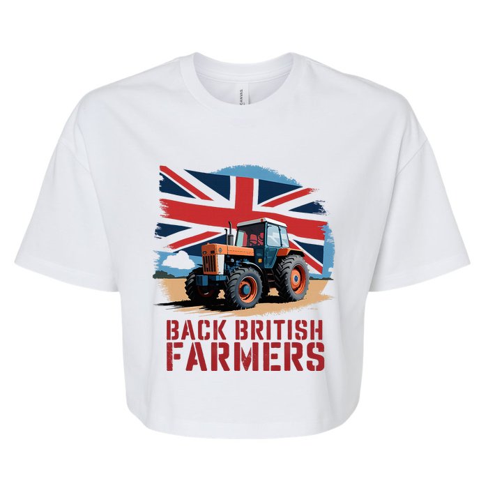 Back British Farmers Uk Farmers Protest Bella+Canvas Jersey Crop Tee