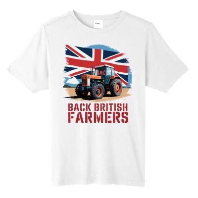 Back British Farmers Uk Farmers Protest Tall Fusion ChromaSoft Performance T-Shirt