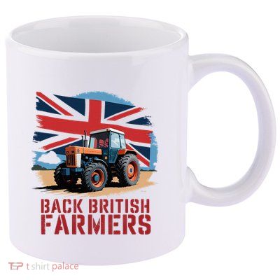 Back British Farmers Uk Farmers Protest 11oz C Handle Ceramic Mug