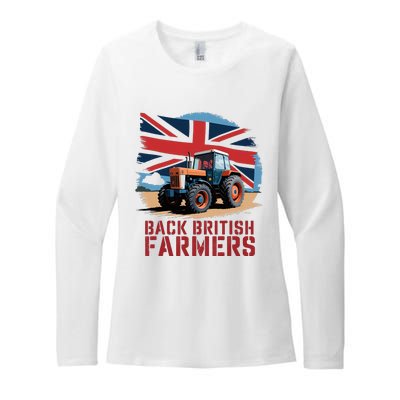 Back British Farmers Uk Farmers Protest Womens CVC Long Sleeve Shirt