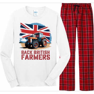 Back British Farmers Uk Farmers Protest Long Sleeve Pajama Set