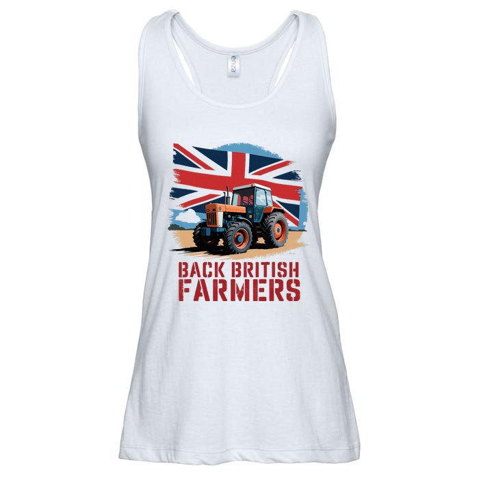 Back British Farmers Uk Farmers Protest Ladies Essential Flowy Tank