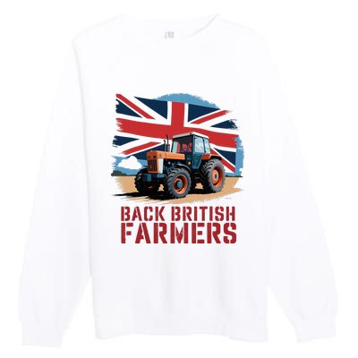 Back British Farmers Uk Farmers Protest Premium Crewneck Sweatshirt