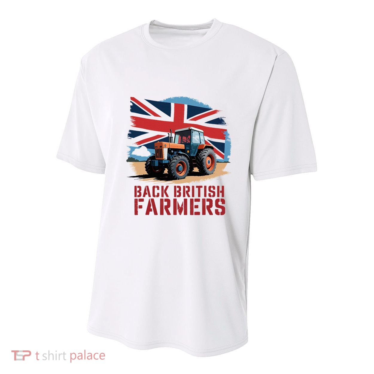Back British Farmers Uk Farmers Protest Youth Performance Sprint T-Shirt