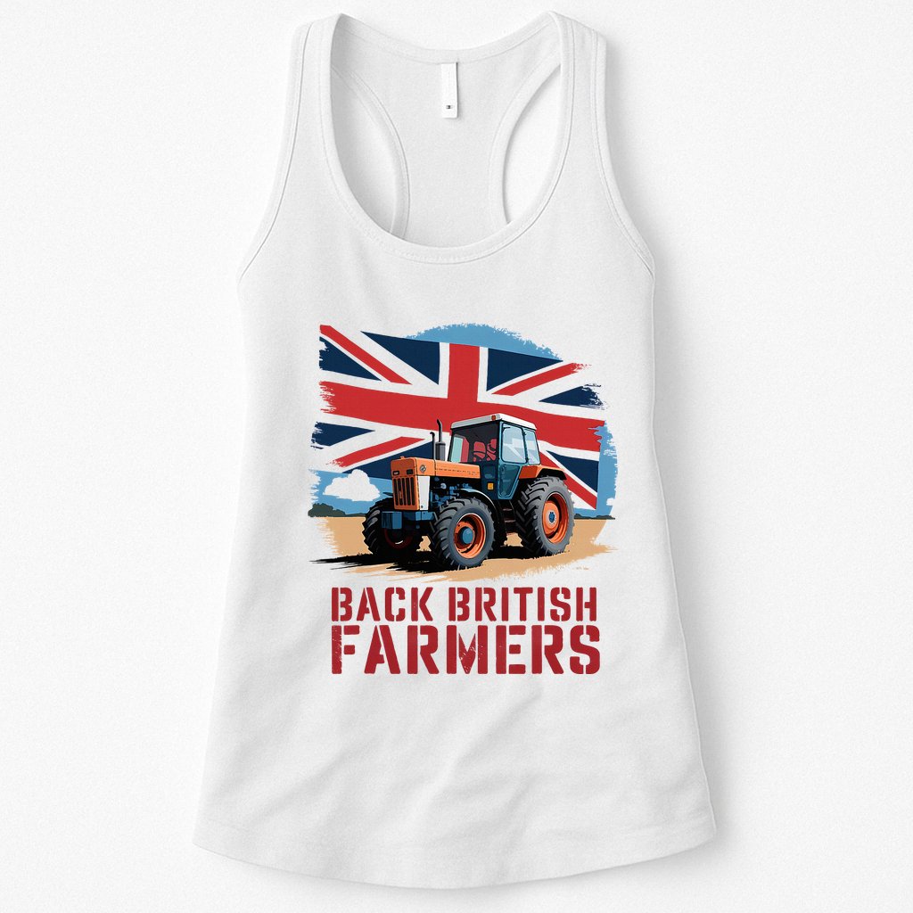 Back British Farmers Uk Farmers Protest Womens Tank Top