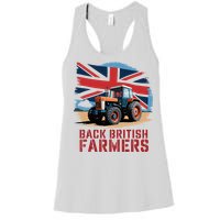 Back British Farmers Uk Farmers Protest Women's Racerback Tank