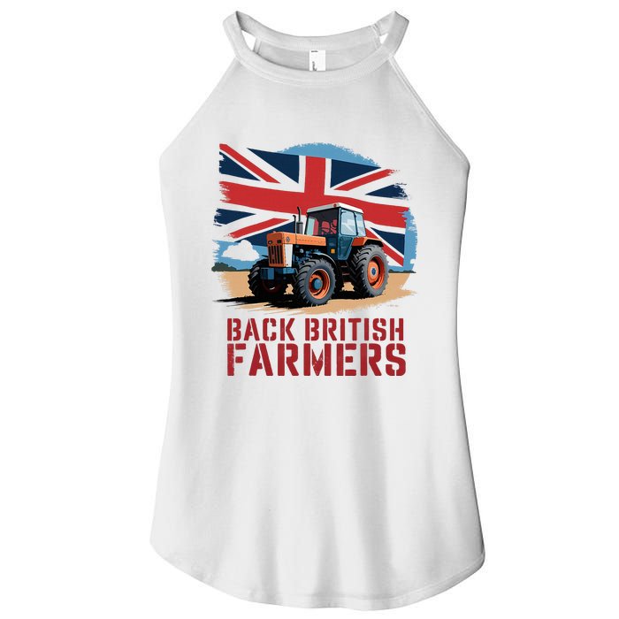 Back British Farmers Uk Farmers Protest Women's Perfect Tri Rocker Tank