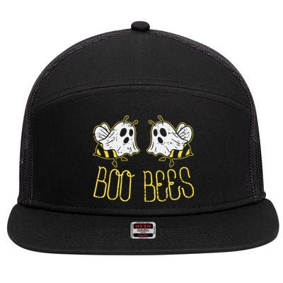 Boo Bees Funny Couples Halloween Costume 7 Panel Mesh Trucker Snapback Hat