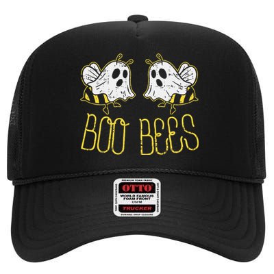 Boo Bees Funny Couples Halloween Costume High Crown Mesh Back Trucker Hat