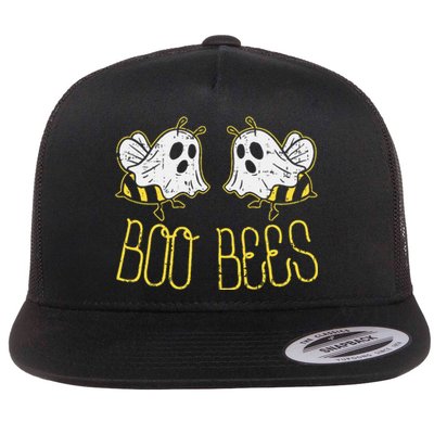 Boo Bees Funny Couples Halloween Costume Flat Bill Trucker Hat