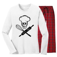 Badass Baker Funny Baking I Love Baking Women's Long Sleeve Flannel Pajama Set 