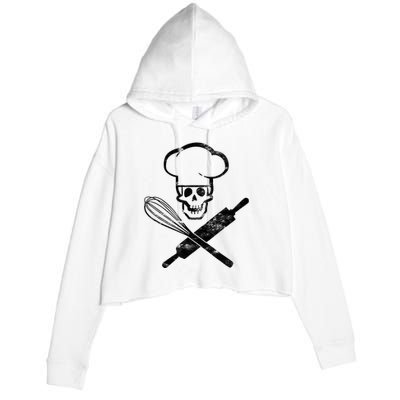 Badass Baker Funny Baking I Love Baking Crop Fleece Hoodie