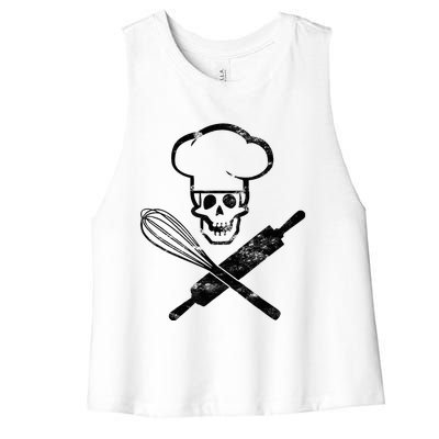 Badass Baker Funny Baking I Love Baking Women's Racerback Cropped Tank