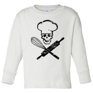 Badass Baker Funny Baking I Love Baking Toddler Long Sleeve Shirt