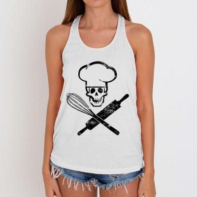 Badass Baker Funny Baking I Love Baking Women's Knotted Racerback Tank