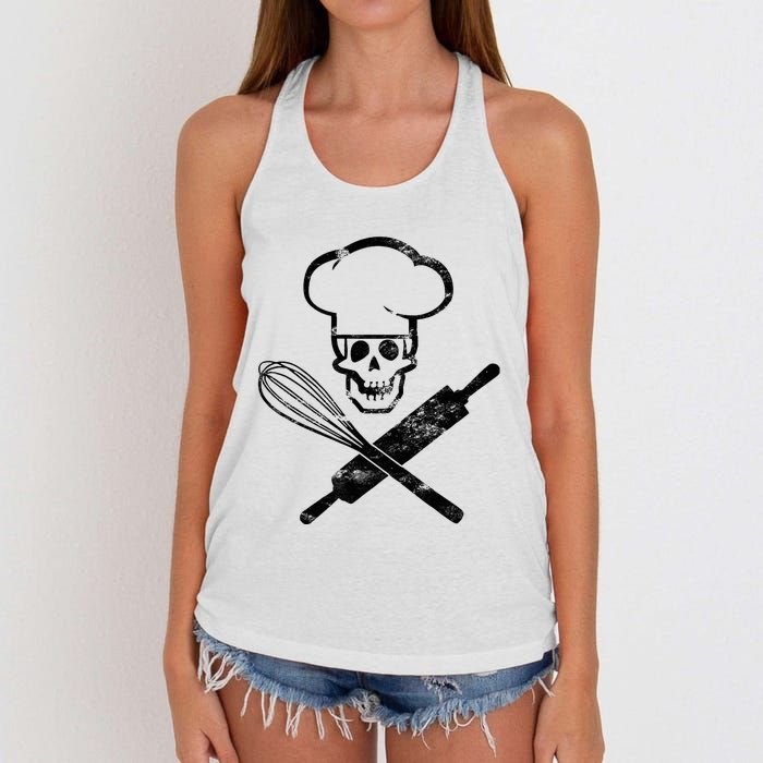 Badass Baker Funny Baking I Love Baking Women's Knotted Racerback Tank