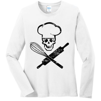 Badass Baker Funny Baking I Love Baking Ladies Long Sleeve Shirt