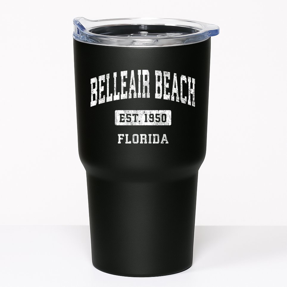 Belleair Beach Florida Fl Vintage Sports Established Tumbler