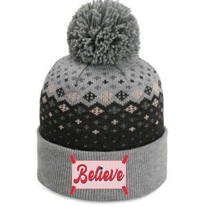 Believe Baseball Fan Philadelphia Baseball The Baniff Cuffed Pom Beanie