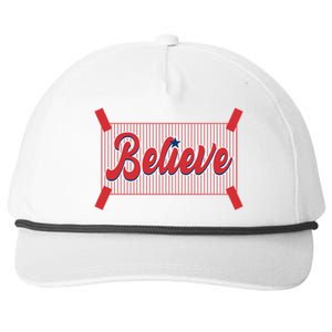 Believe Baseball Fan Philadelphia Baseball Snapback Five-Panel Rope Hat