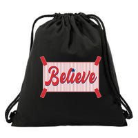 Believe Baseball Fan Philadelphia Baseball Drawstring Bag