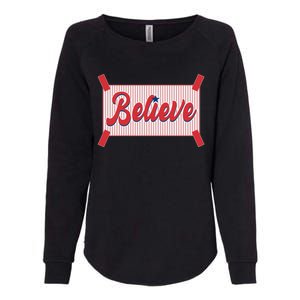 Believe Baseball Fan Philadelphia Baseball Womens California Wash Sweatshirt