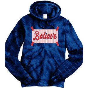 Believe Baseball Fan Philadelphia Baseball Tie Dye Hoodie