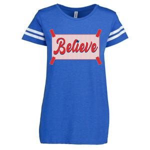 Believe Baseball Fan Philadelphia Baseball Enza Ladies Jersey Football T-Shirt