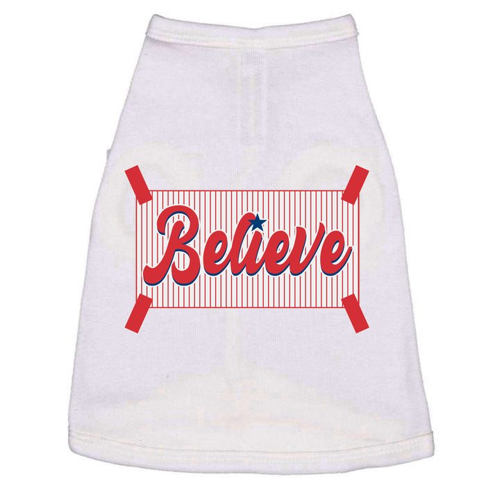 Believe Baseball Fan Philadelphia Baseball Doggie Tank