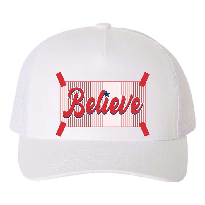 Believe Baseball Fan Philadelphia Baseball Yupoong Adult 5-Panel Trucker Hat