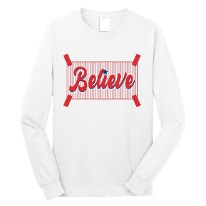 Believe Baseball Fan Philadelphia Baseball Long Sleeve Shirt