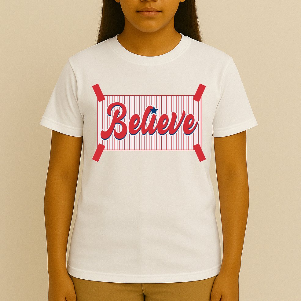 Believe Baseball Fan Philadelphia Baseball T-Shirt