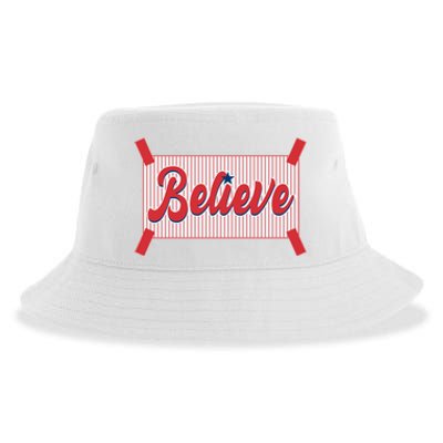 Believe Baseball Fan Philadelphia Baseball Sustainable Bucket Hat