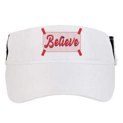 Believe Baseball Fan Philadelphia Baseball Adult Drive Performance Visor