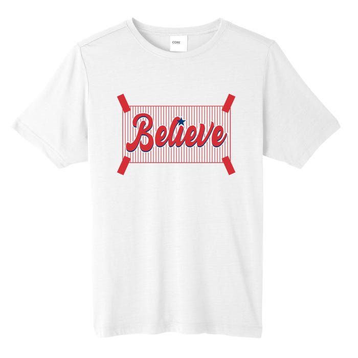 Believe Baseball Fan Philadelphia Baseball Tall Fusion ChromaSoft Performance T-Shirt