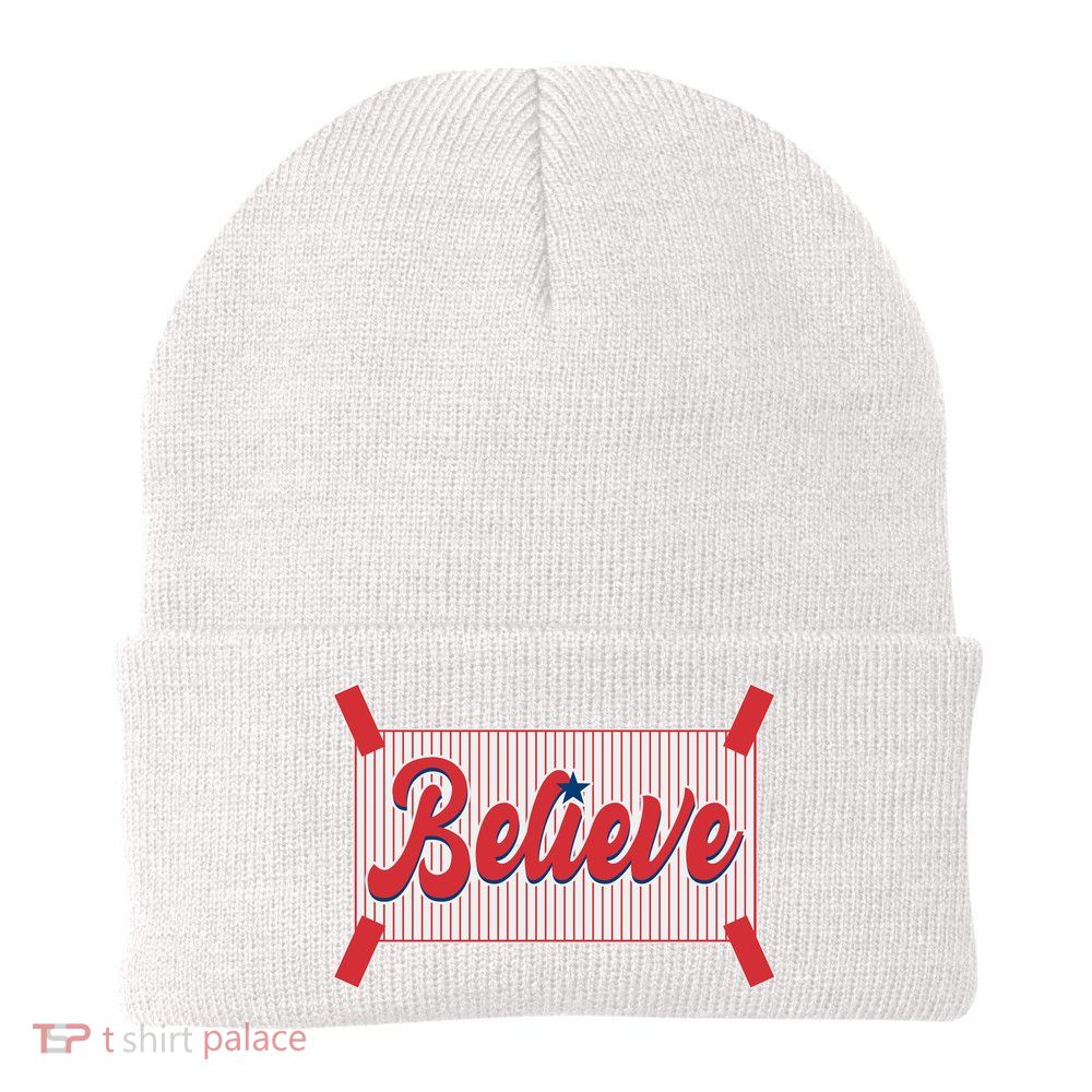 Believe Baseball Fan Philadelphia Baseball Beanie