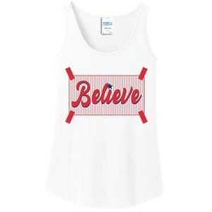 Believe Baseball Fan Philadelphia Baseball Ladies Essential Tank