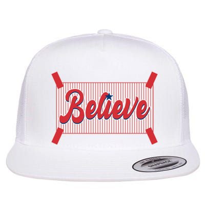 Believe Baseball Fan Philadelphia Baseball Flat Bill Trucker Hat