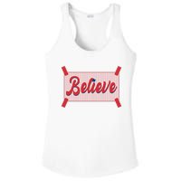 Believe Baseball Fan Philadelphia Baseball Ladies PosiCharge Competitor Racerback Tank