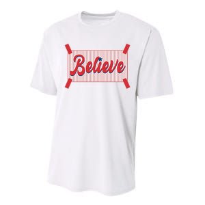 Believe Baseball Fan Philadelphia Baseball Performance Sprint T-Shirt