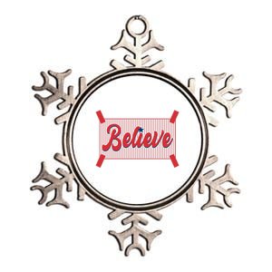 Believe Baseball Fan Philadelphia Baseball Metallic Star Ornament