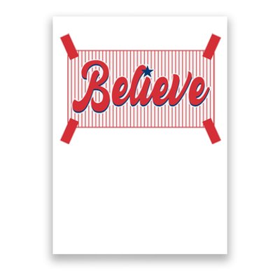 Believe Baseball Fan Philadelphia Baseball Poster