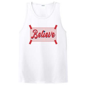 Believe Baseball Fan Philadelphia Baseball PosiCharge Competitor Tank