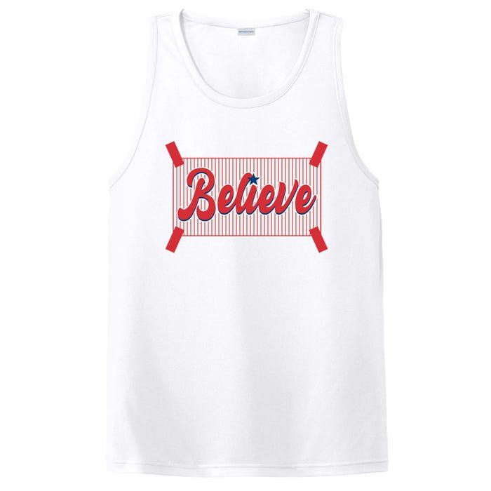 Believe Baseball Fan Philadelphia Baseball PosiCharge Competitor Tank