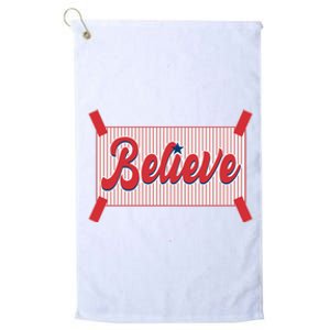 Believe Baseball Fan Philadelphia Baseball Platinum Collection Golf Towel