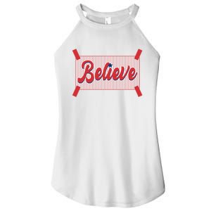 Believe Baseball Fan Philadelphia Baseball Women's Perfect Tri Rocker Tank